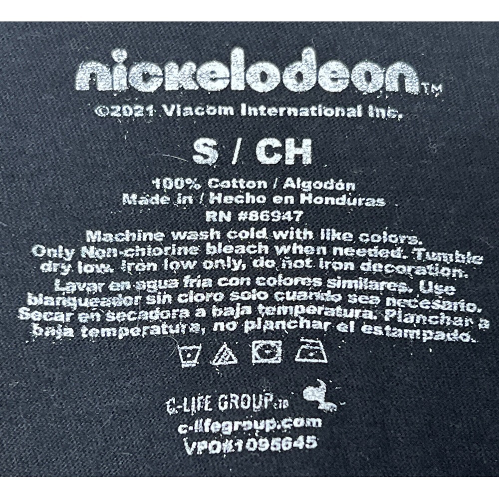 Nickelodeon Rugrats Cartoon Short Sleeve Black T-shirt Men's Sz Small Chuckie - Picture 4 of 6